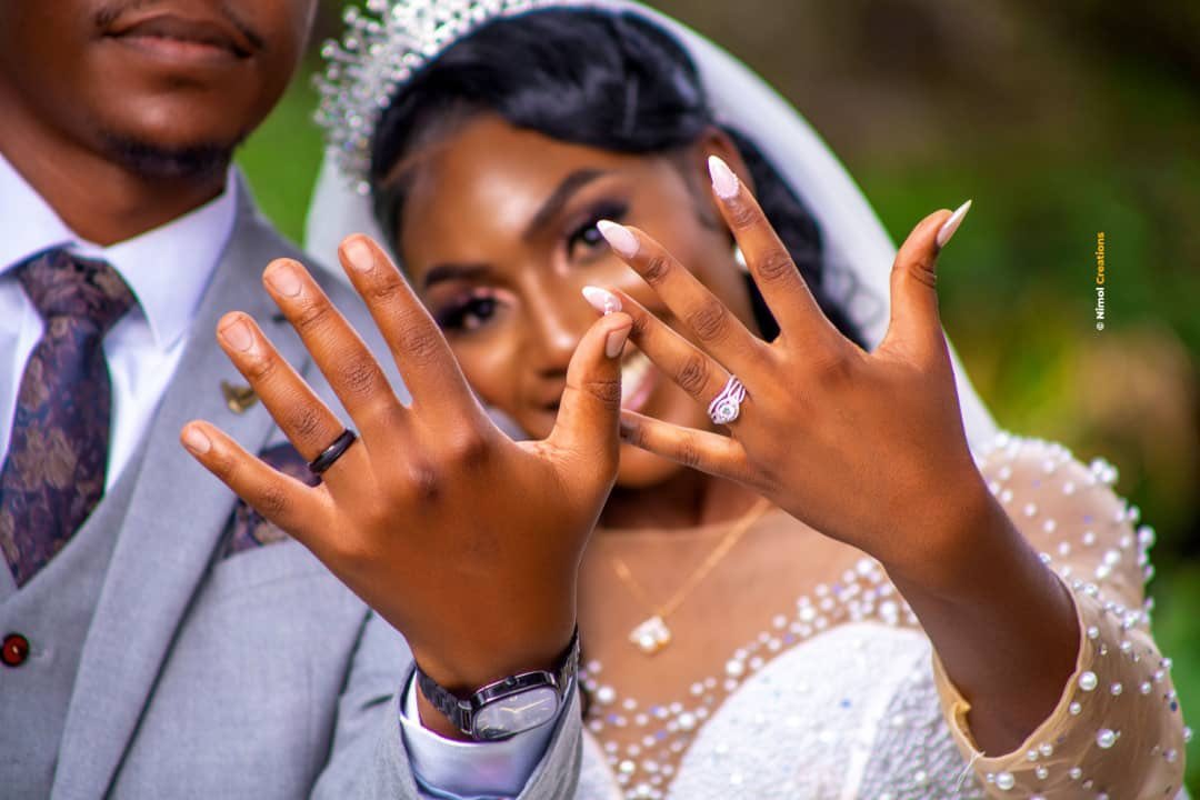 Bride and groom rings